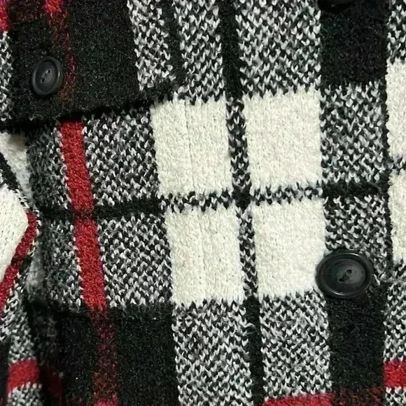 Rachel Zoe knit plaid shacket  sweater L - Picture 3 of 7